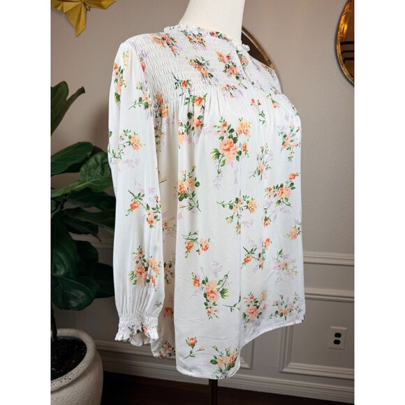 Cynthia Rowley, Long-sleeve floral peasant blouse, Medium - Picture 6 of 12